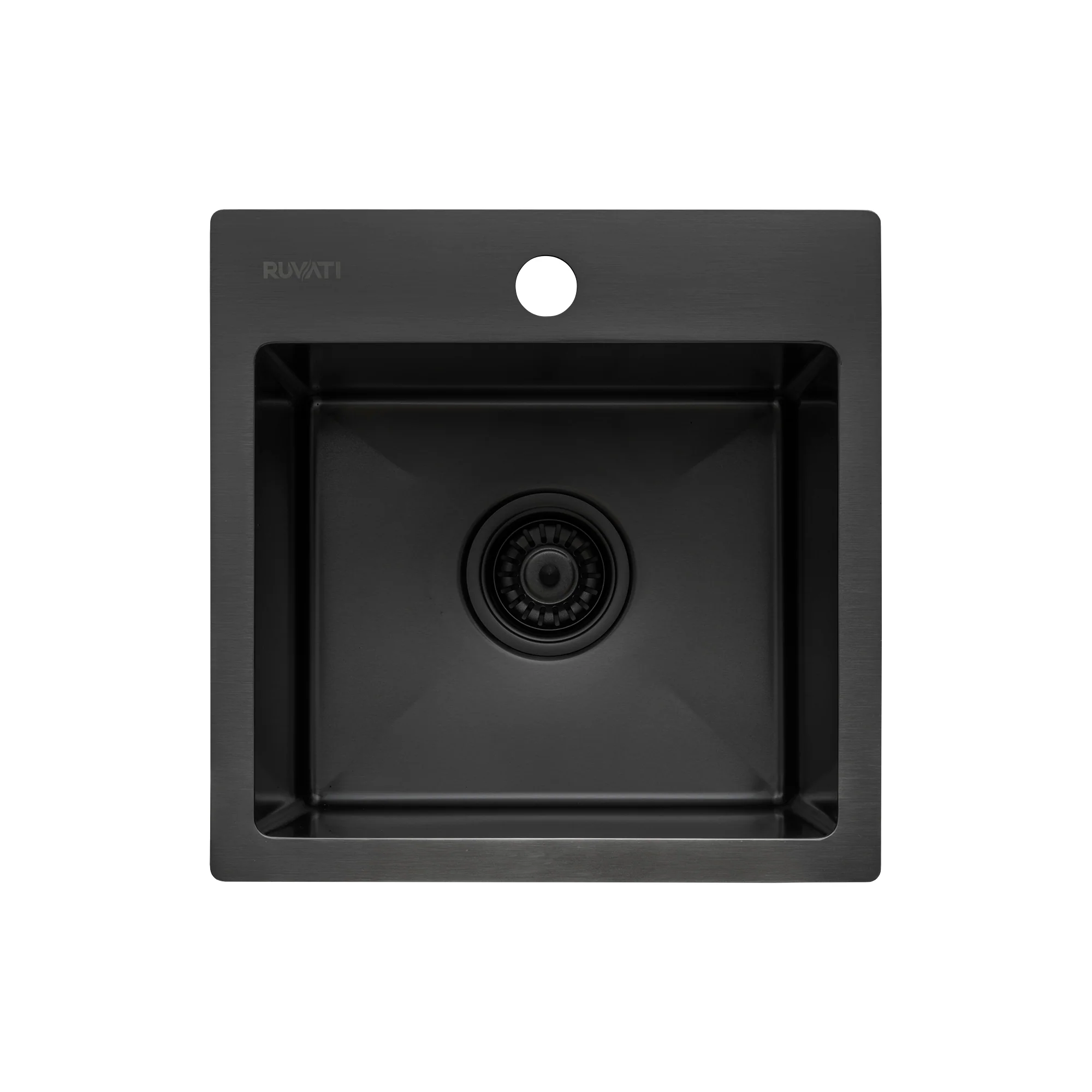 15 inch Gunmetal Black Stainless Steel Drop-in Topmount Bar Prep Sink Single Bowl