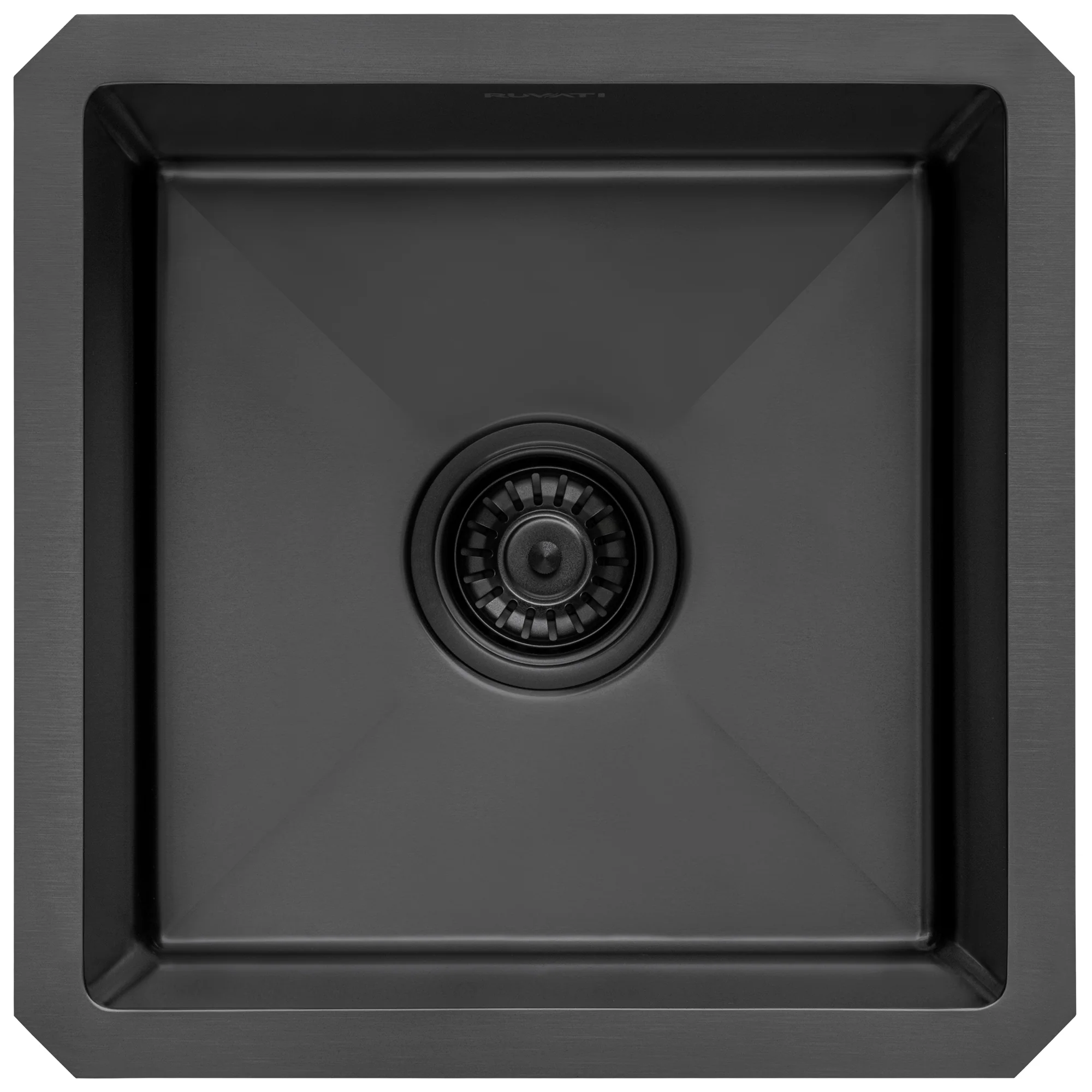 15-inch Gunmetal Black Stainless Steel Undermount Bar Prep 16 Gauge Kitchen Sink - Image 2