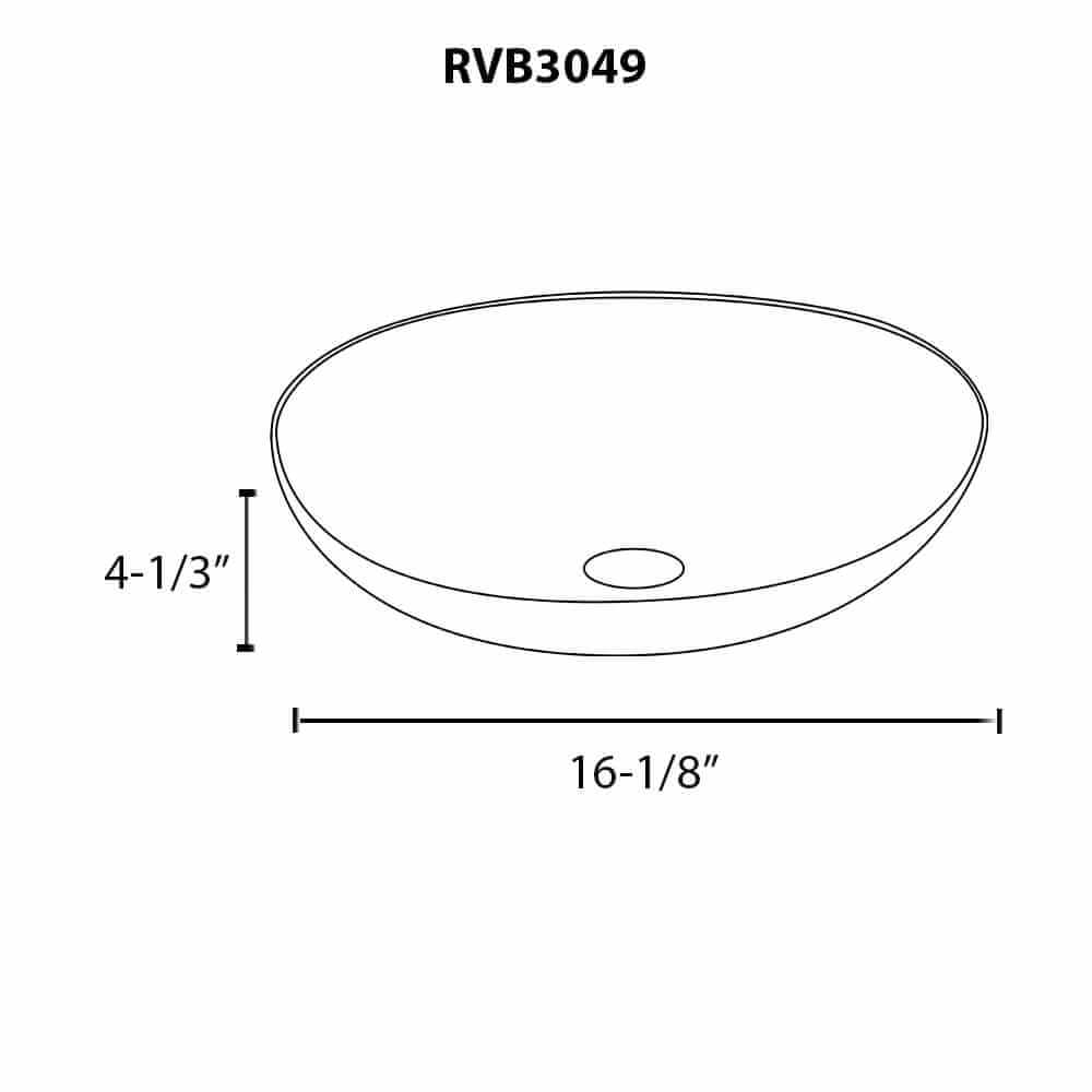 16 " Murano Glass Art Vessel Circle Bathroom Sink Cosmic Black - Image 5