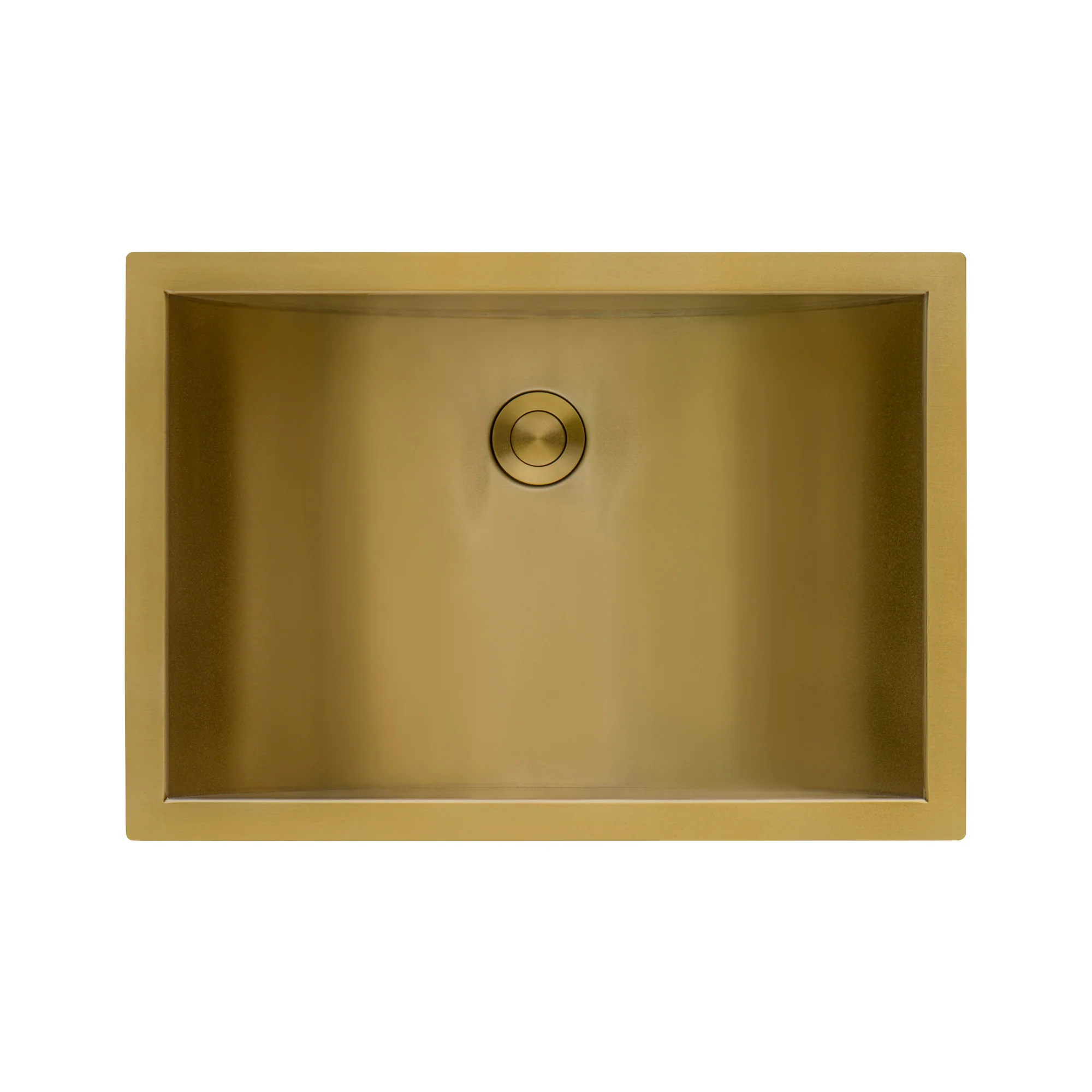 16 x 11 '' Brushed Gold Polished Brass Rectangular Bathroom Sink Undermount - Image 3