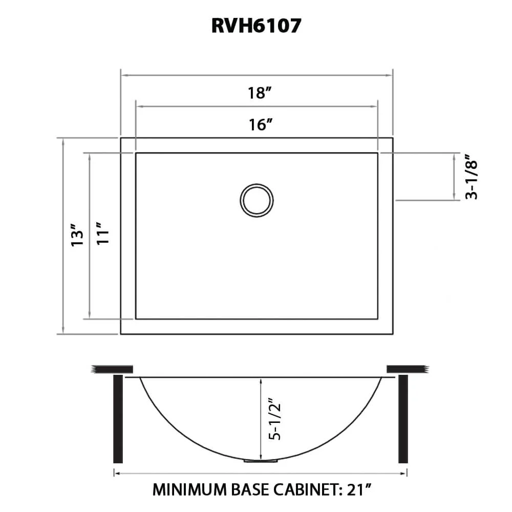 16 x 11 '' Gunmetal Black Undermount Bathroom Sink Stainless Steel - Image 6