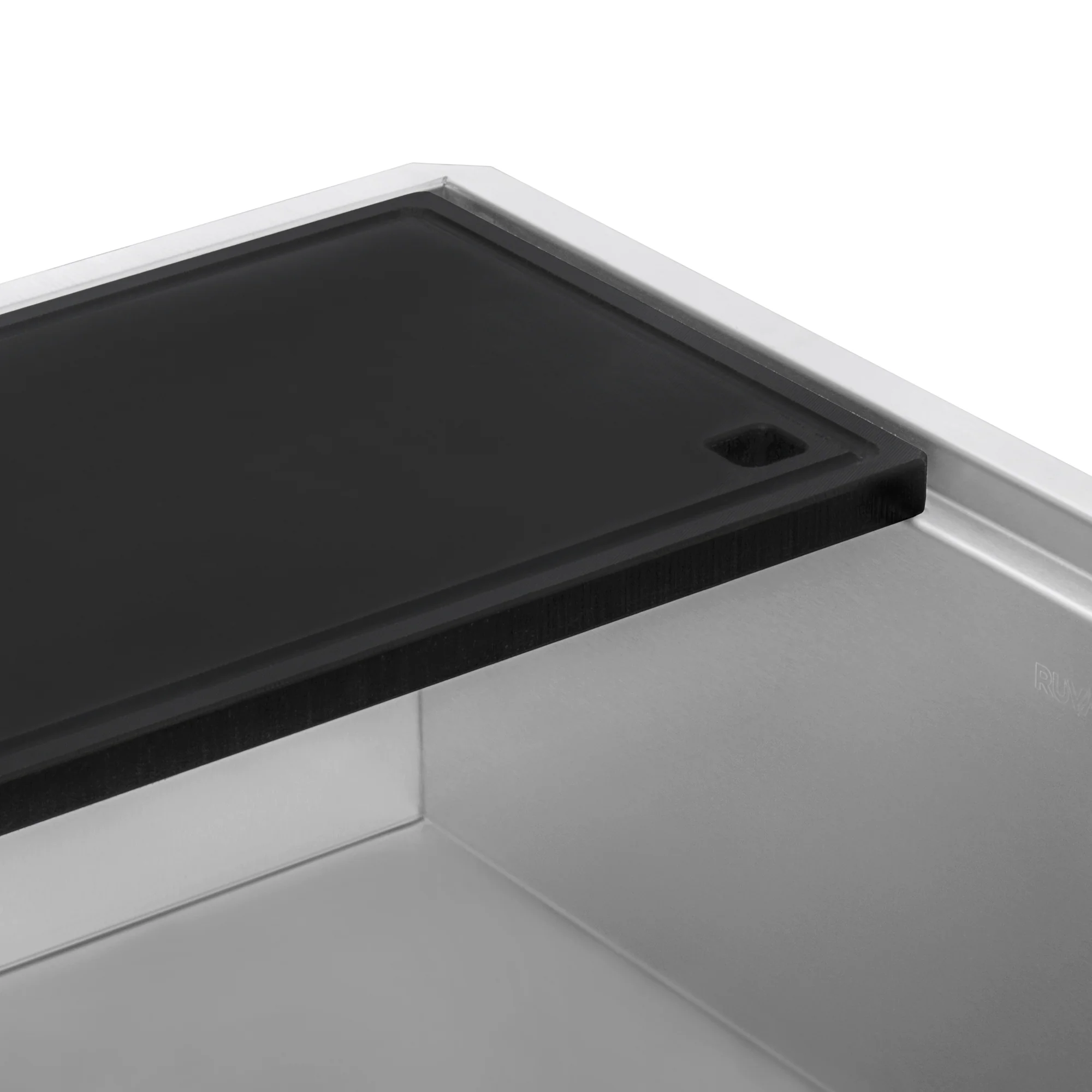 17 x 11 inch Black Resin Thick Replacement Cutting Board for Workstation Sinks - Image 3
