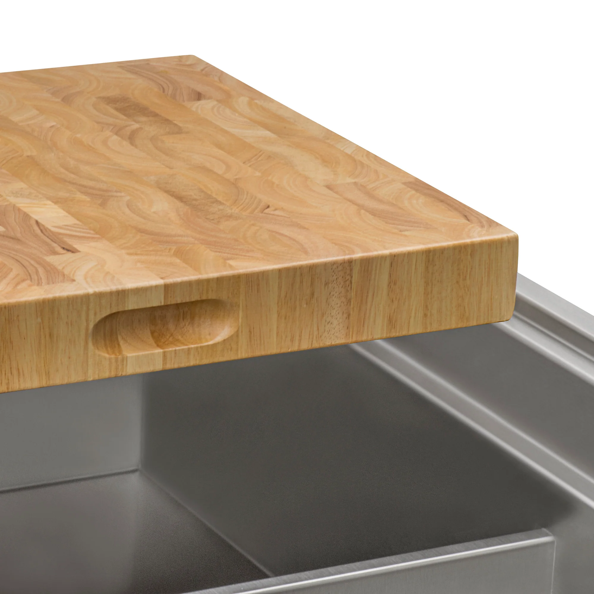 17 x 16 x 2 inch thick End Grain French Oak Butcher Block Solid Wood Large Cutting Board - Image 3