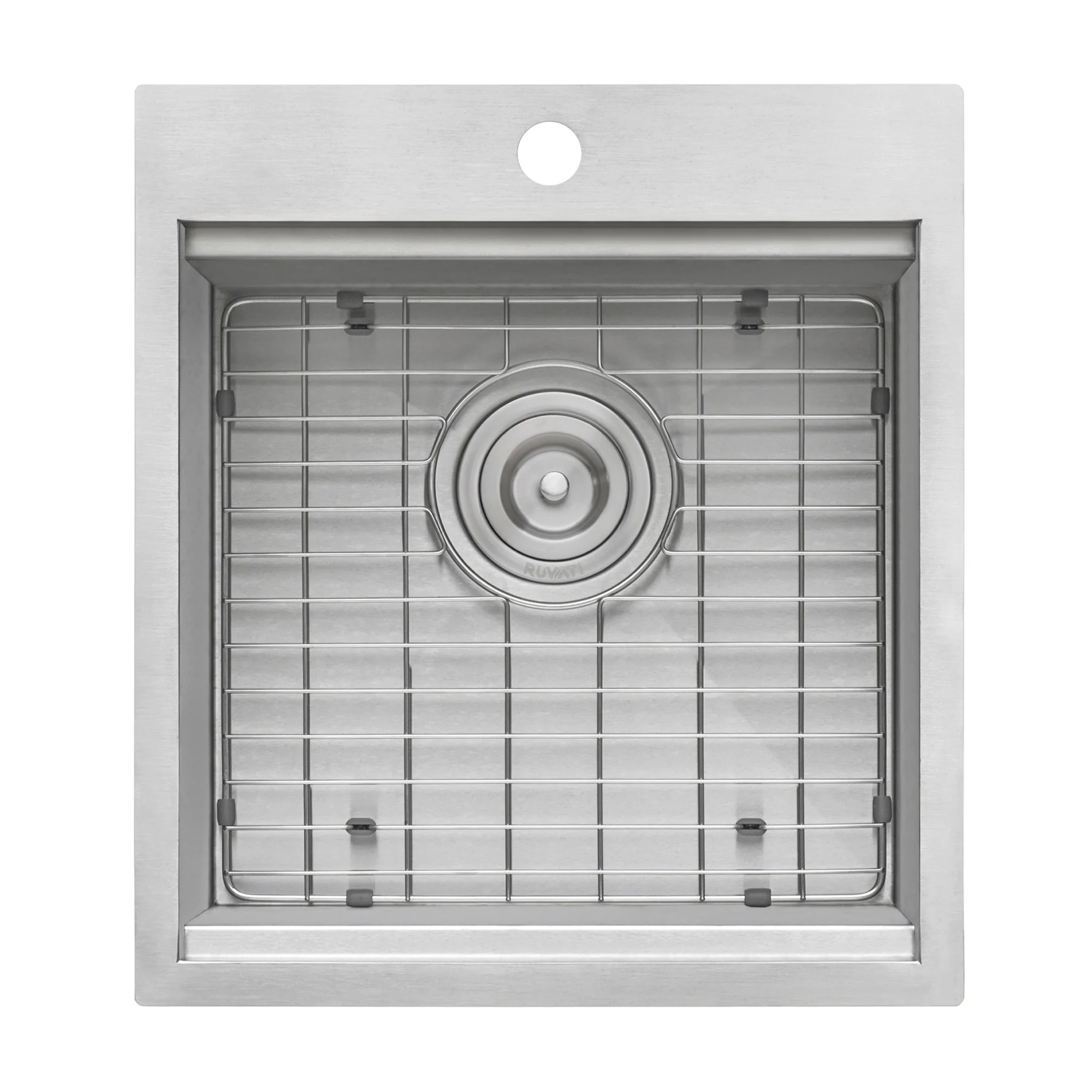 18 x 20 ''  Camper Van Workstation Drop-in Topmount Bar Prep Tiny Home Sink Stainless Steel - Image 3