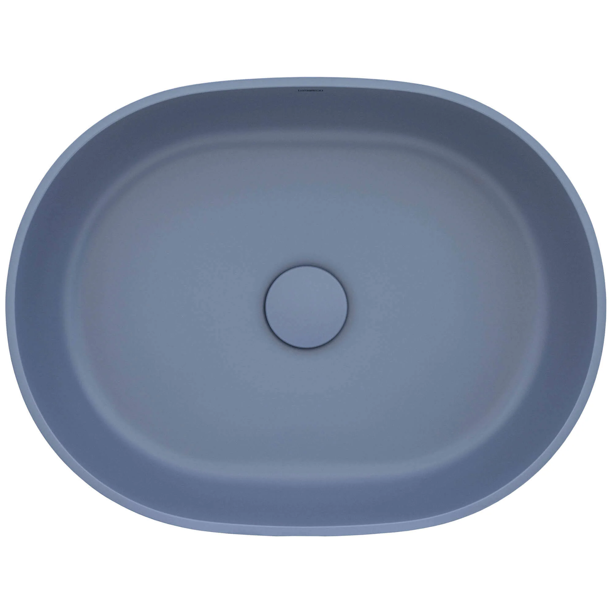 19" Solid Surface Modern Bathroom Vessel Sink Pacific Blue - Image 4