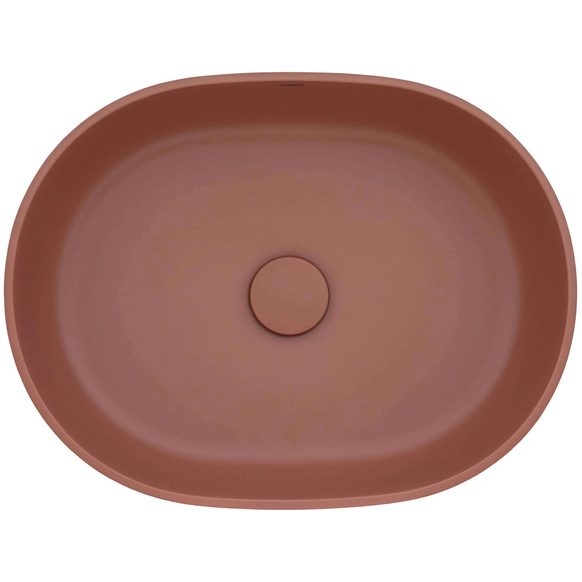 19" Solid Surface Modern Bathroom Vessel Sink Sedona Clay - Image 3