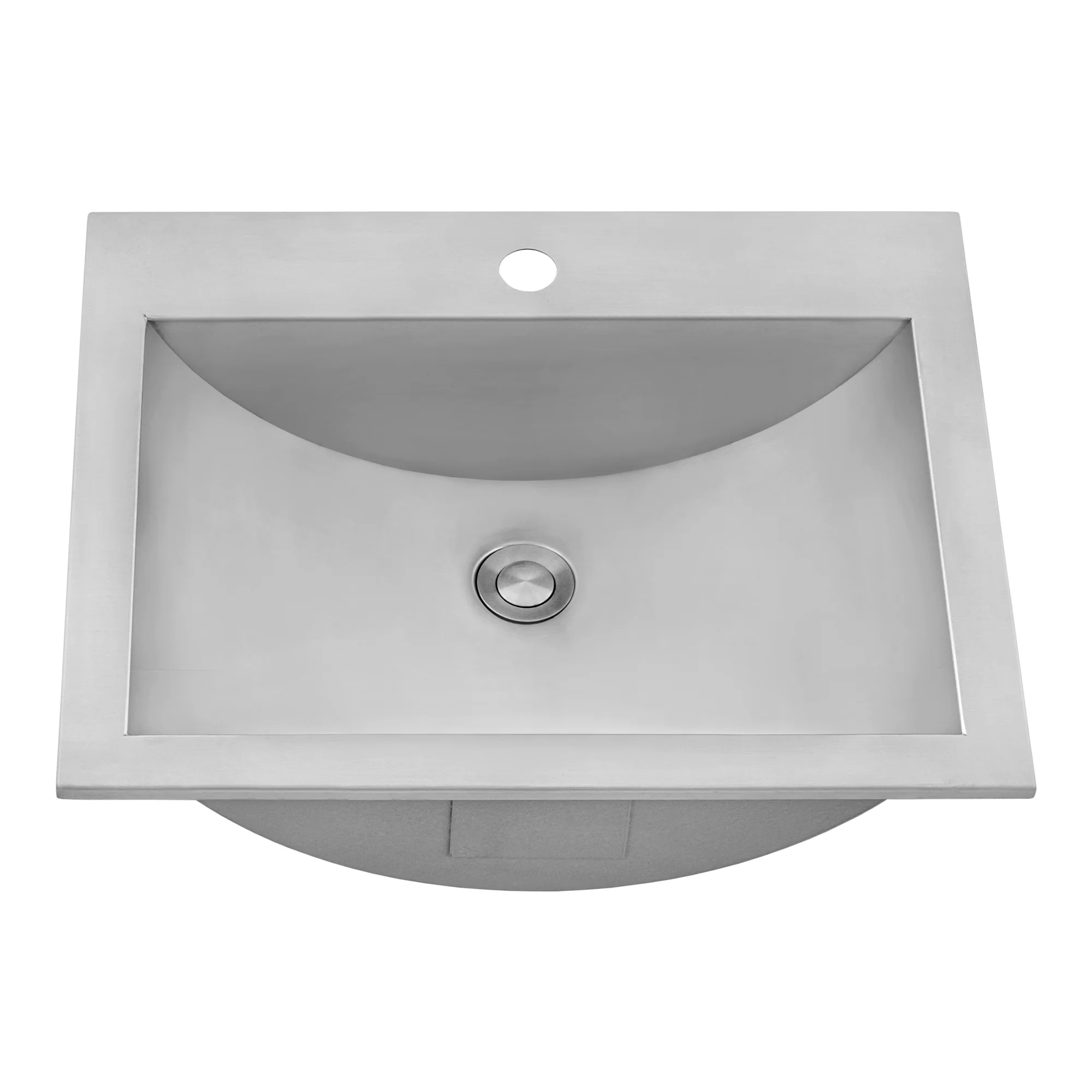 21 x 17 '' Drop-in Topmount Bathroom Sink Brushed Stainless Steel - Image 3