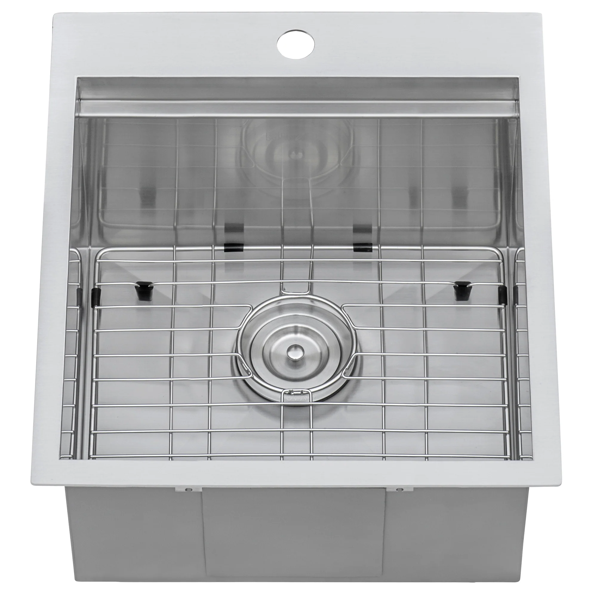 21 x 20 x 12 '' Drop-in Topmount Laundry Utility Workstation Sink 16 Gauge Stainless Steel - Image 3