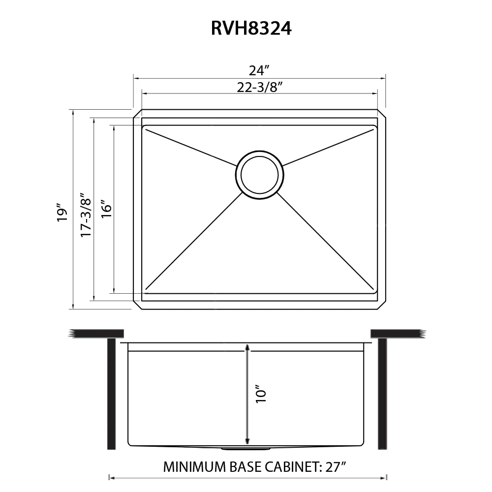 24'' Workstation Rounded Corners Undermount Ledge Kitchen Sink with Accessories - Image 6