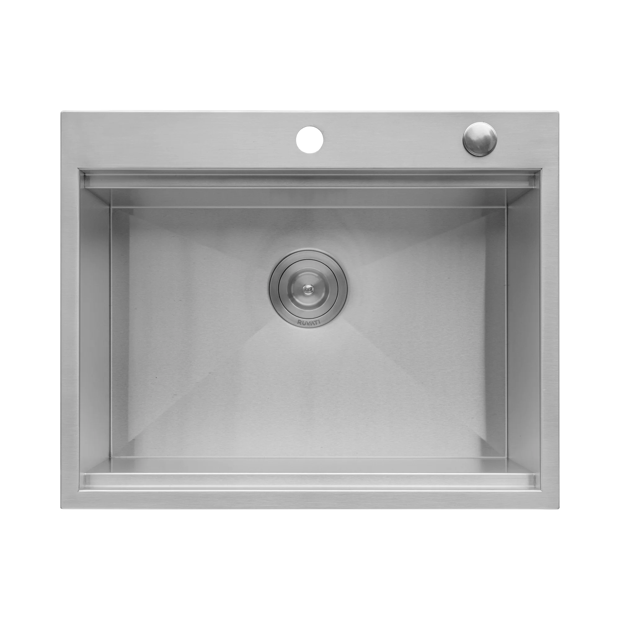 25 x 20 inch RV Workstation Topmount Bar Prep Kitchen Sink 16 Gauge Stainless Steel - Image 3