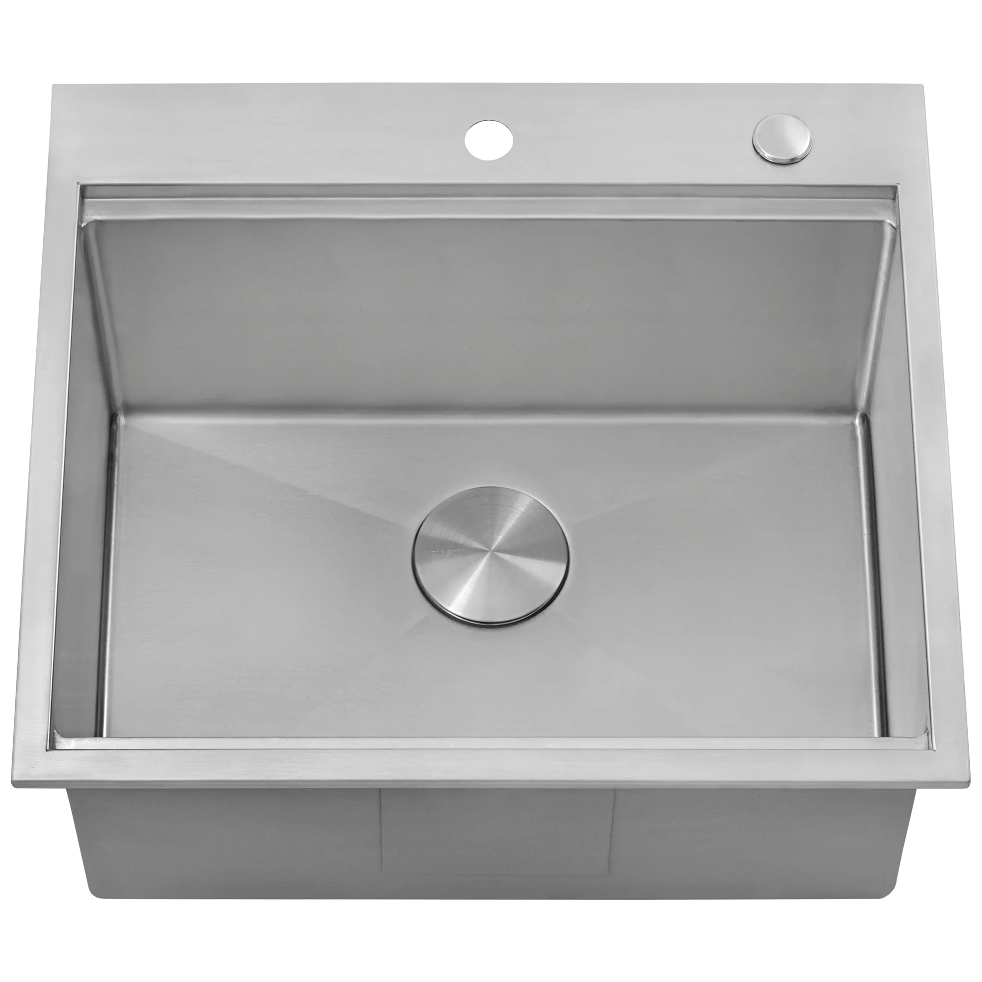25 x 22 x 12 '' Drop-in Topmount Laundry Utility Workstation Sink 16 Gauge Stainless Steel - Image 5