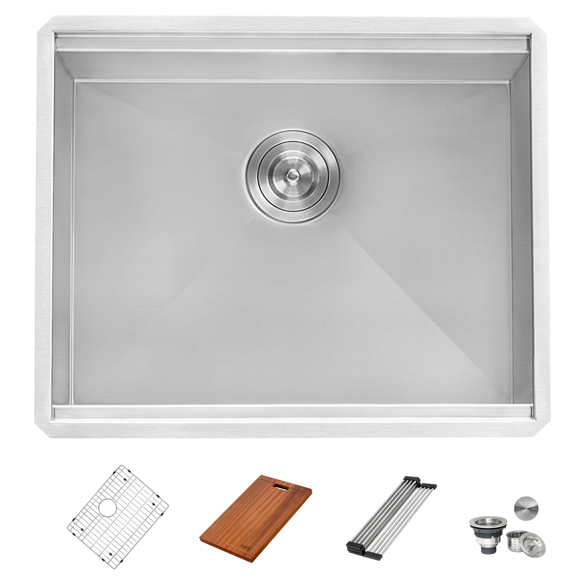 27 x 19 x 12 inch Deep Laundry Utility Workstation Sink Undermount 16 Gauge - Image 4