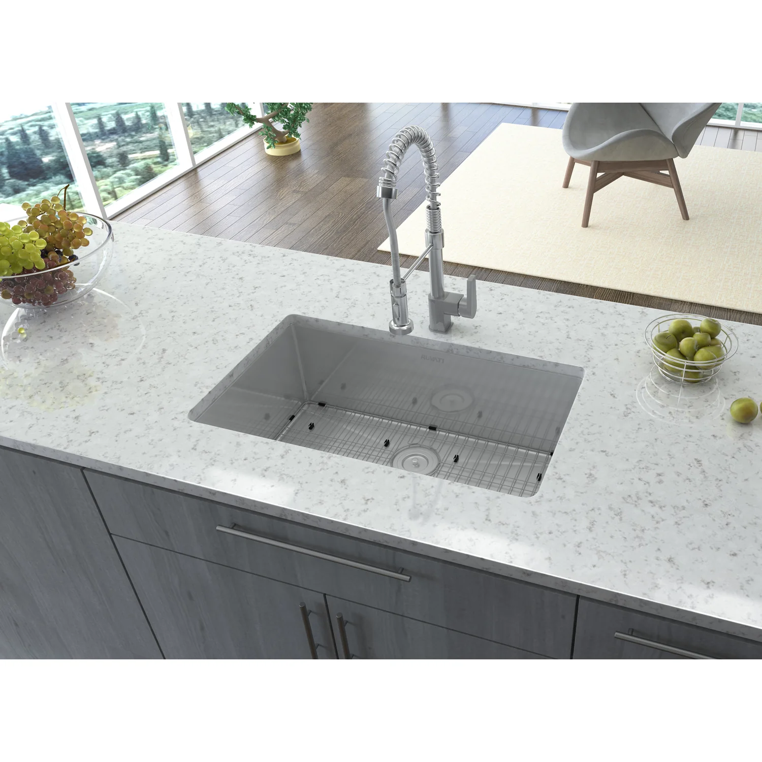 28-inch Undermount 16 Gauge Stainless Steel Sink Single Bowl - Image 3