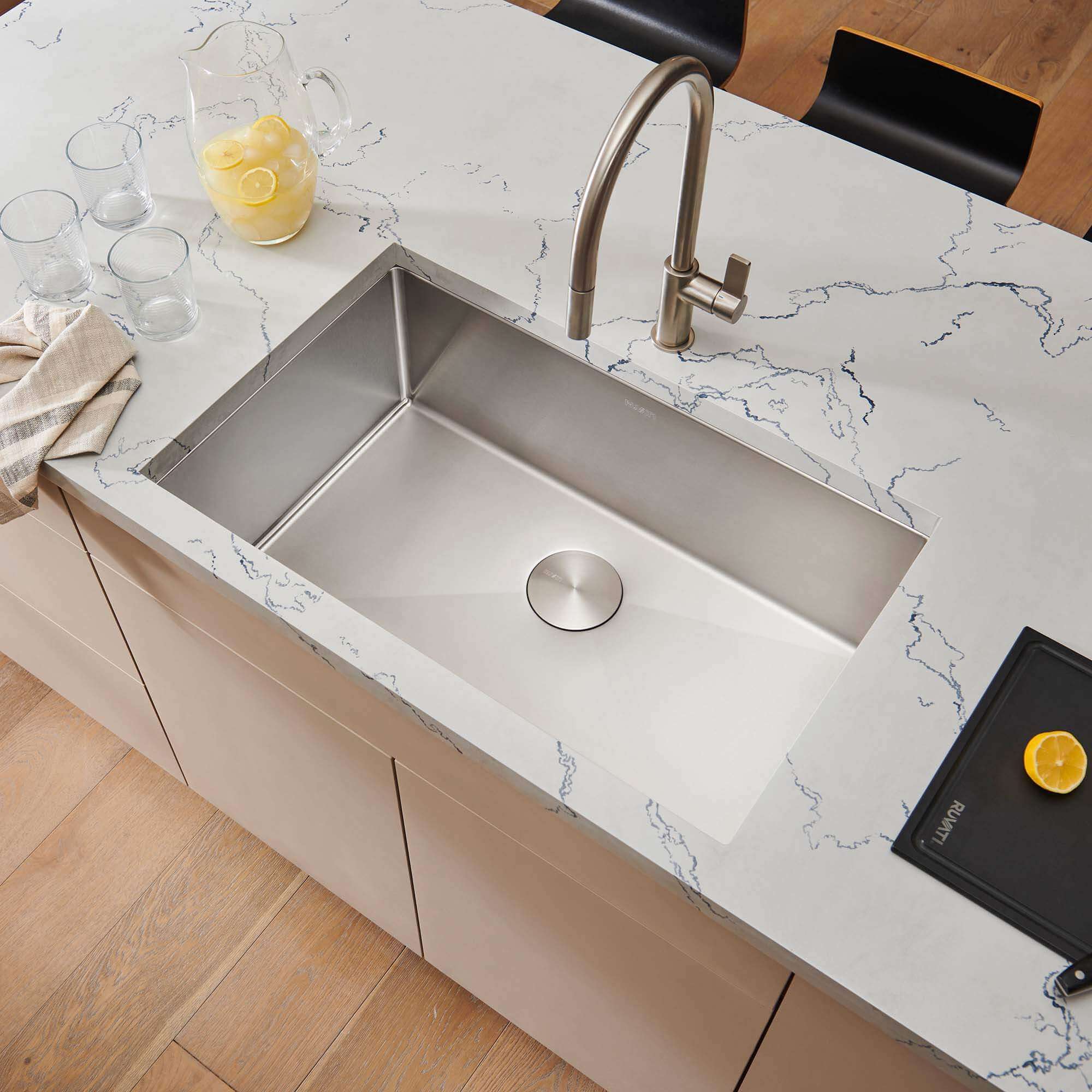 30-inch Undermount 16 Gauge Stainless Steel Sink Single Bowl - Image 2