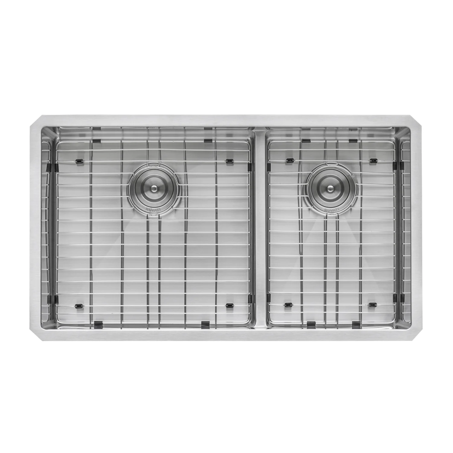 30-'' Low-Divide Undermount Rounded Corners 60/40 Double Bowl 16 Gauge Stainless Steel Kitchen Sink - Image 2