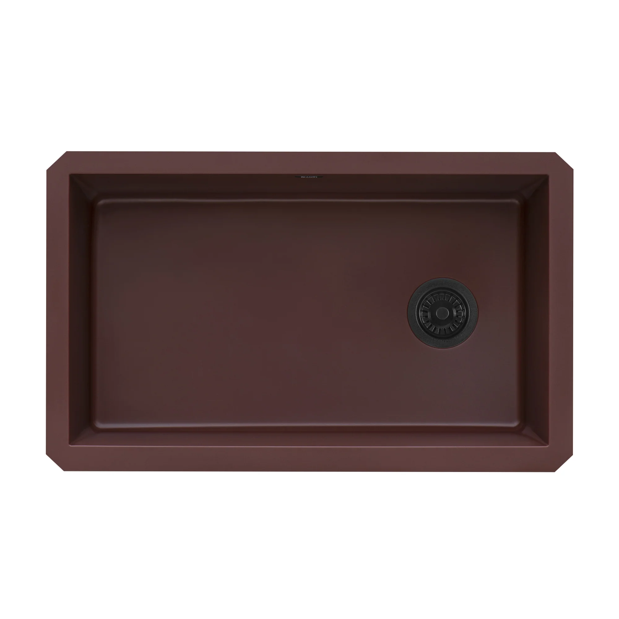32 x 19 inch epiGranite Undermount Granite Composite Single Bowl Kitchen Sink Carnelian Red