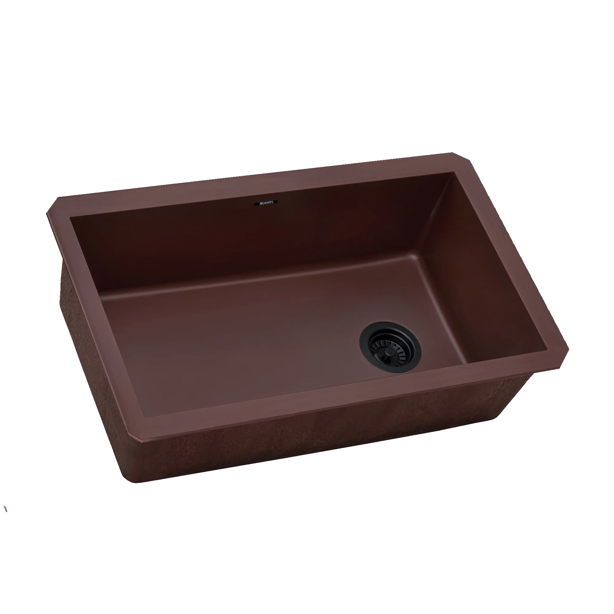 32 x 19 inch epiGranite Undermount Granite Composite Single Bowl Kitchen Sink Carnelian Red - Image 2
