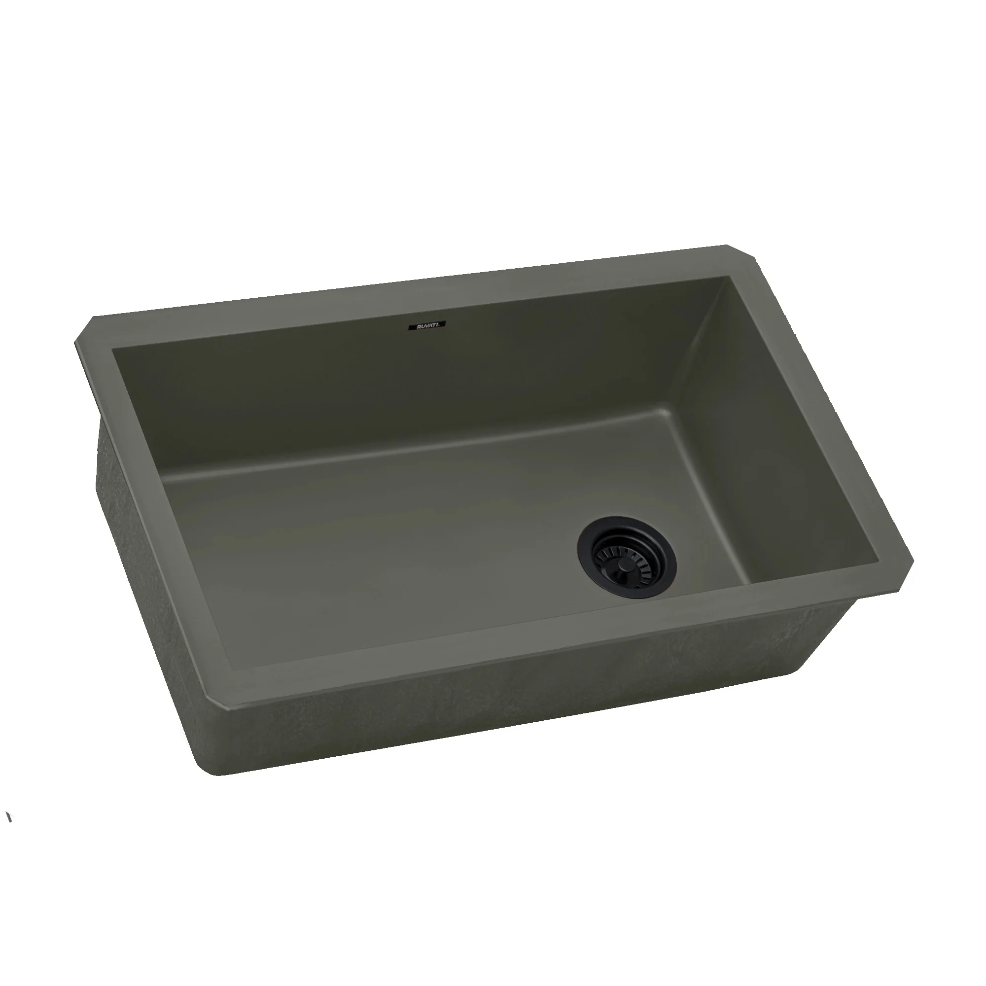 32 x 19 inch epiGranite Undermount Granite Composite Single Bowl Kitchen Sink Juniper Green - Image 2