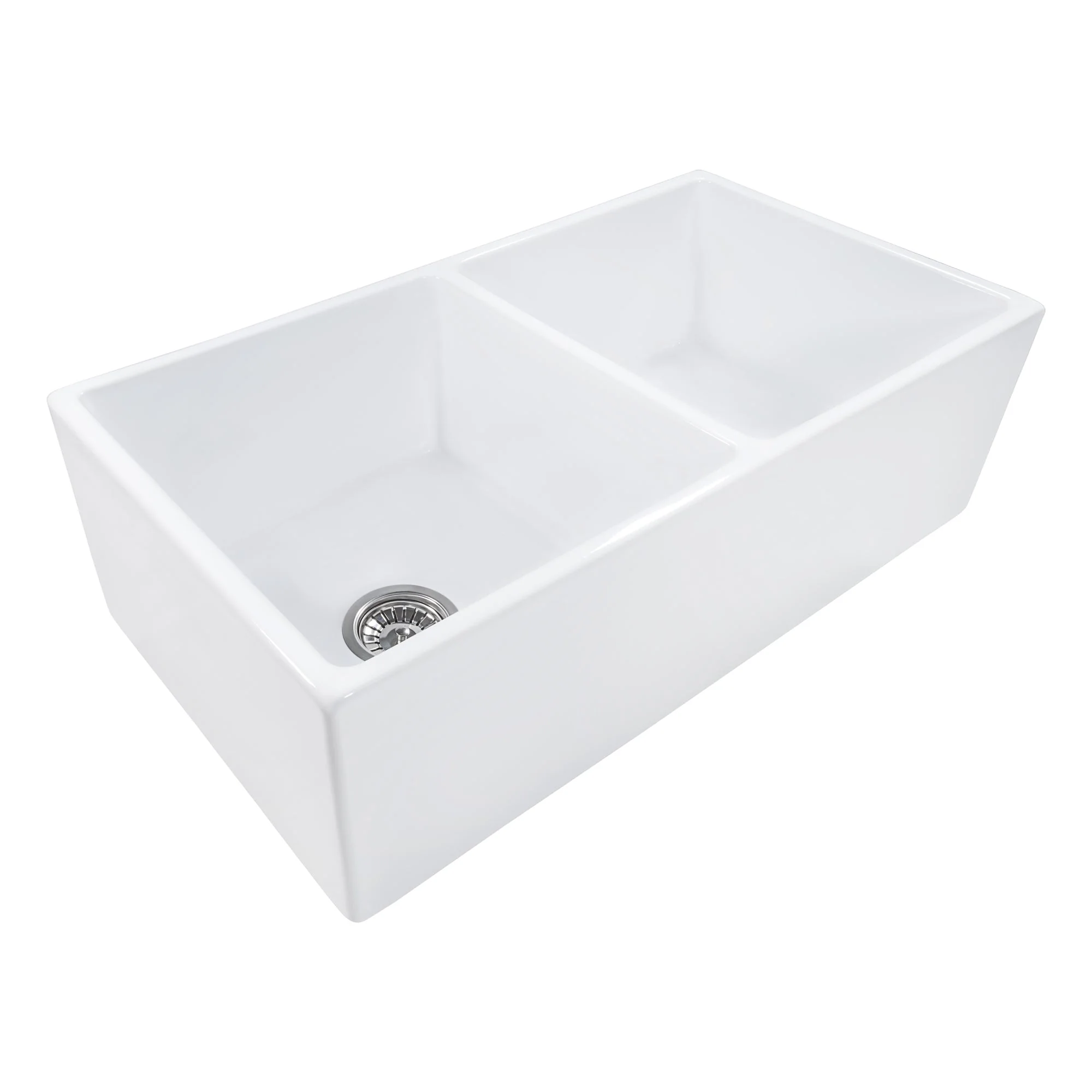 33" Fireclay Double Basin Farmhouse Sink - Image 3