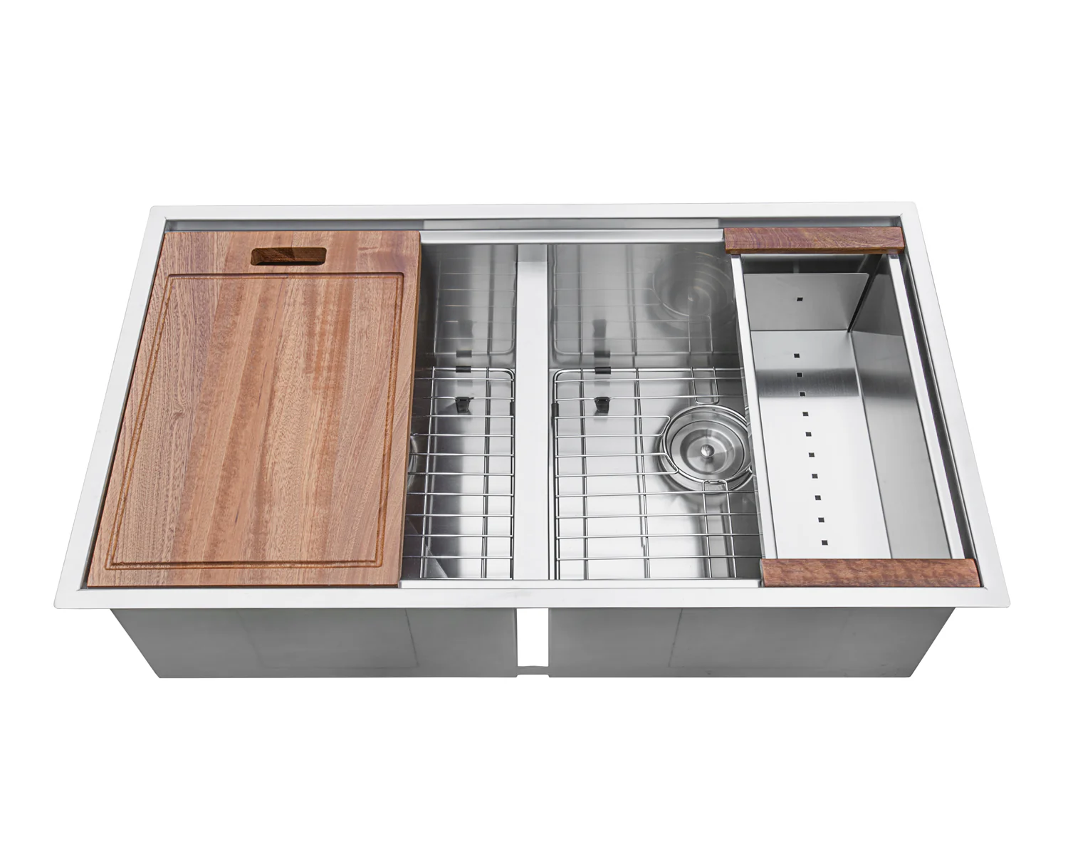 33" Workstation Double Basin Kitchen Sink - Image 3