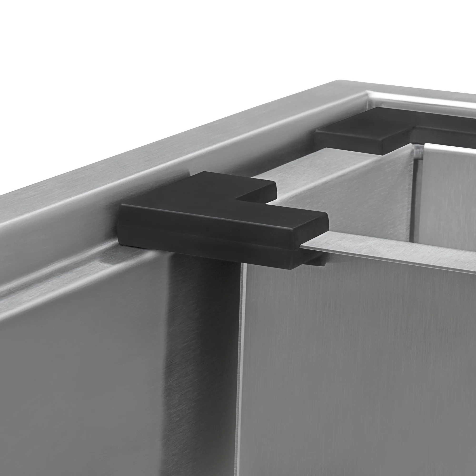 33 x 22 '' Workstation Drop-in 40/60 Double Bowl Topmount Rounded Corners Kitchen Sink - Image 4