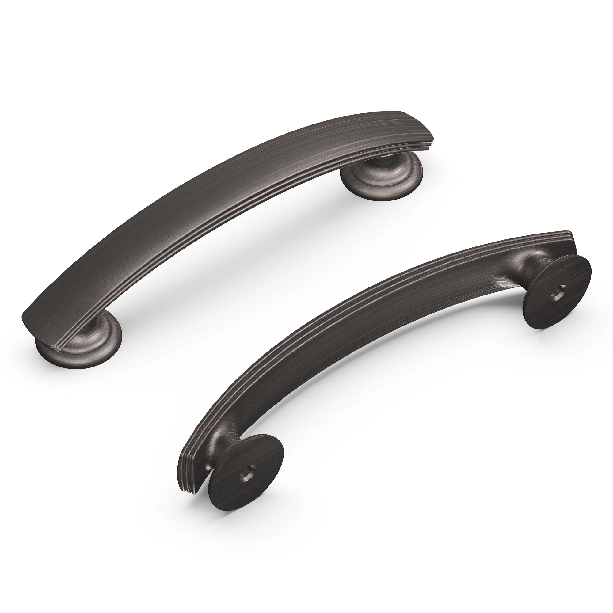American Diner Pull 3-3/4 Inch (96mm) Center to Center Vintage Bronze Finish - Image 3