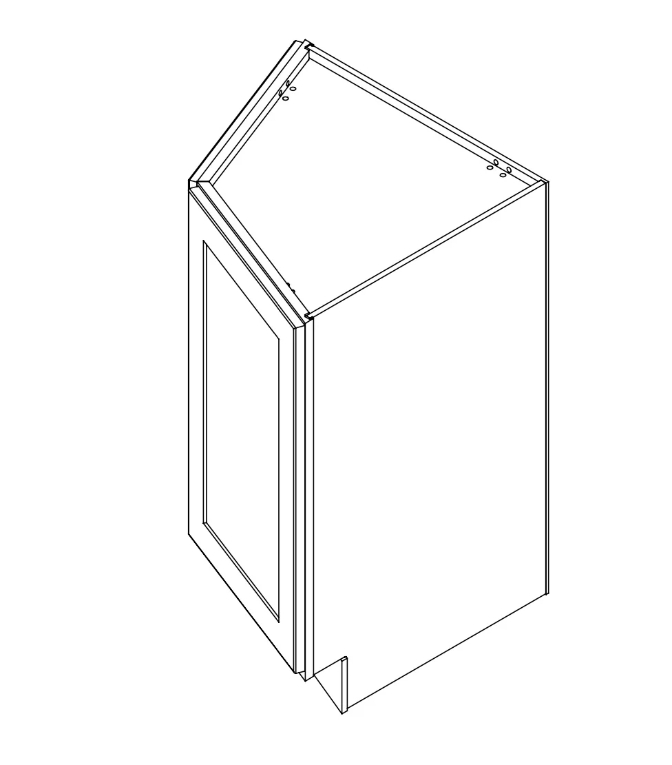 Annapolis Blue 12 in. Wide x 24 in. Deep x 34.5 in. Tall - Base Angle Shaker Cabinet - Image 2