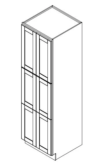 Annapolis Blue 24 in. Wide x 24 in. Deep x 84 in. Tall - Pantry Shaker Cabinet - Image 2