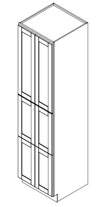 Annapolis Blue 24 in. Wide x 24 in. Deep x 90 in. Tall - Pantry Shaker Cabinet - Image 2