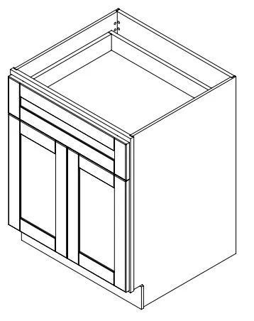 Annapolis Blue 27 in. Wide x 24 in. Deep x 34.5 in. Tall - Base Shaker Cabinet - Image 2
