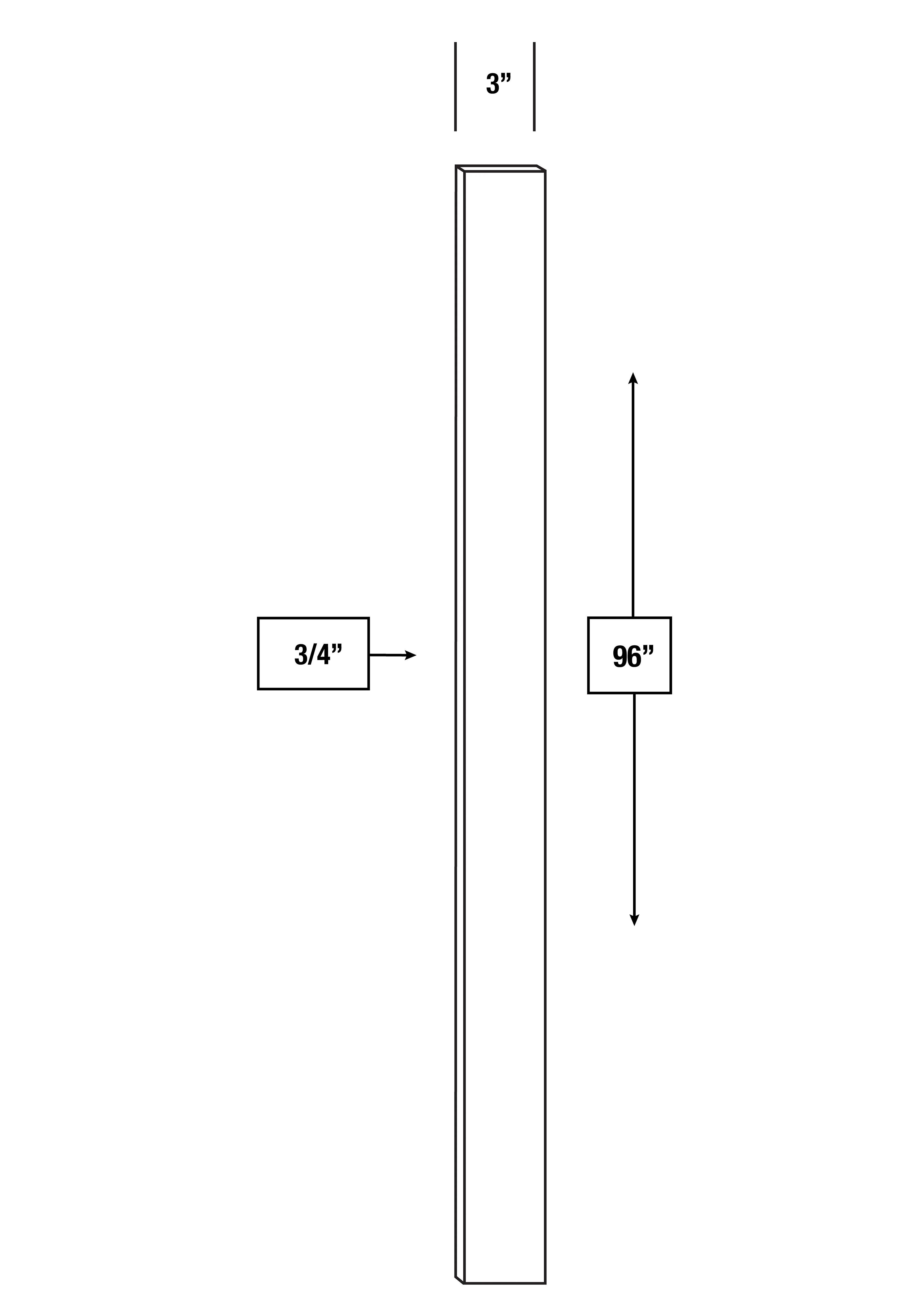 Annapolis Blue 3 in. Wide x .75 in. Deep x 96 in. Tall - Wall Filler Molding for Shaker Cabinet