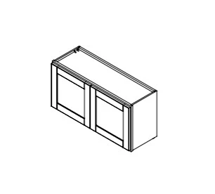 Annapolis Blue 36 in. Wide x 12 in. Deep x 18 in. Tall - Wall Shaker Cabinet - Image 2