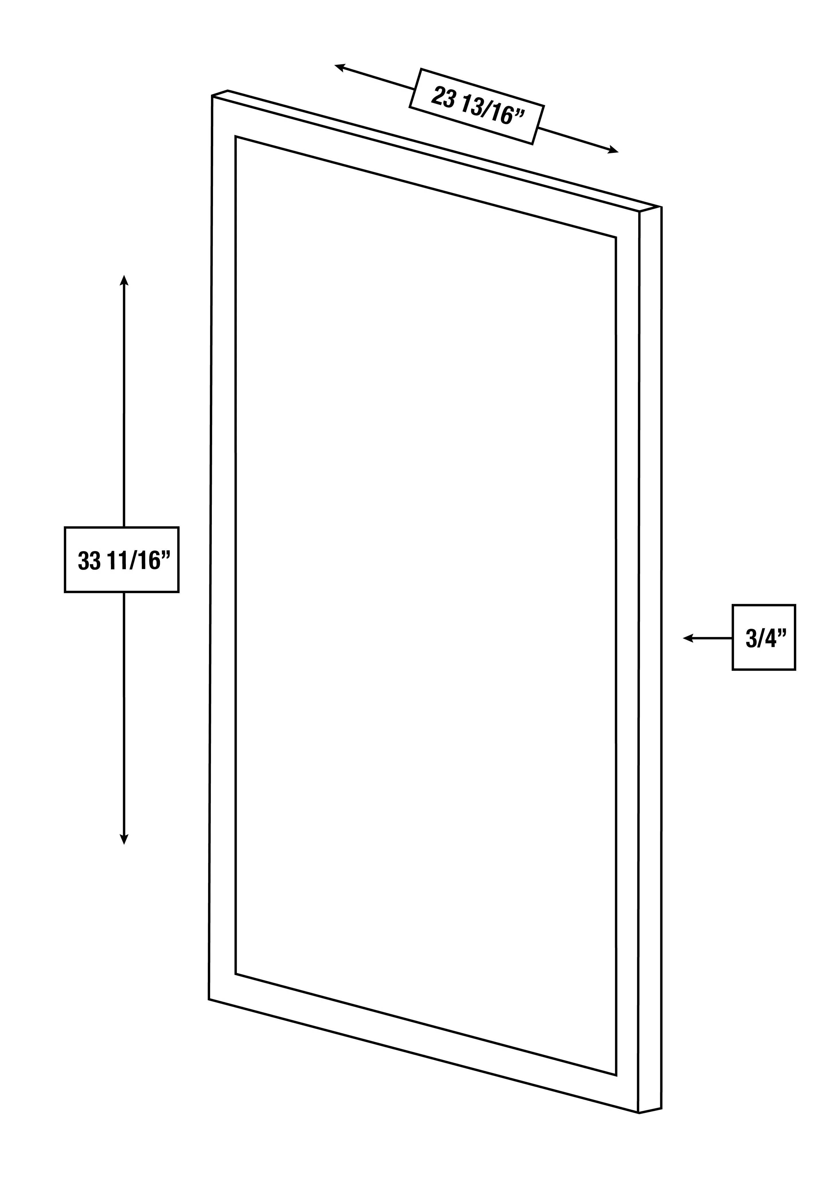 Arctic Mist Slim Shaker Base Panel 24 in. x 34.5 in.