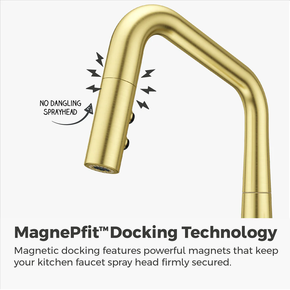 Asari Kitchen Faucet 1-Handle Brushed Gold - Image 6