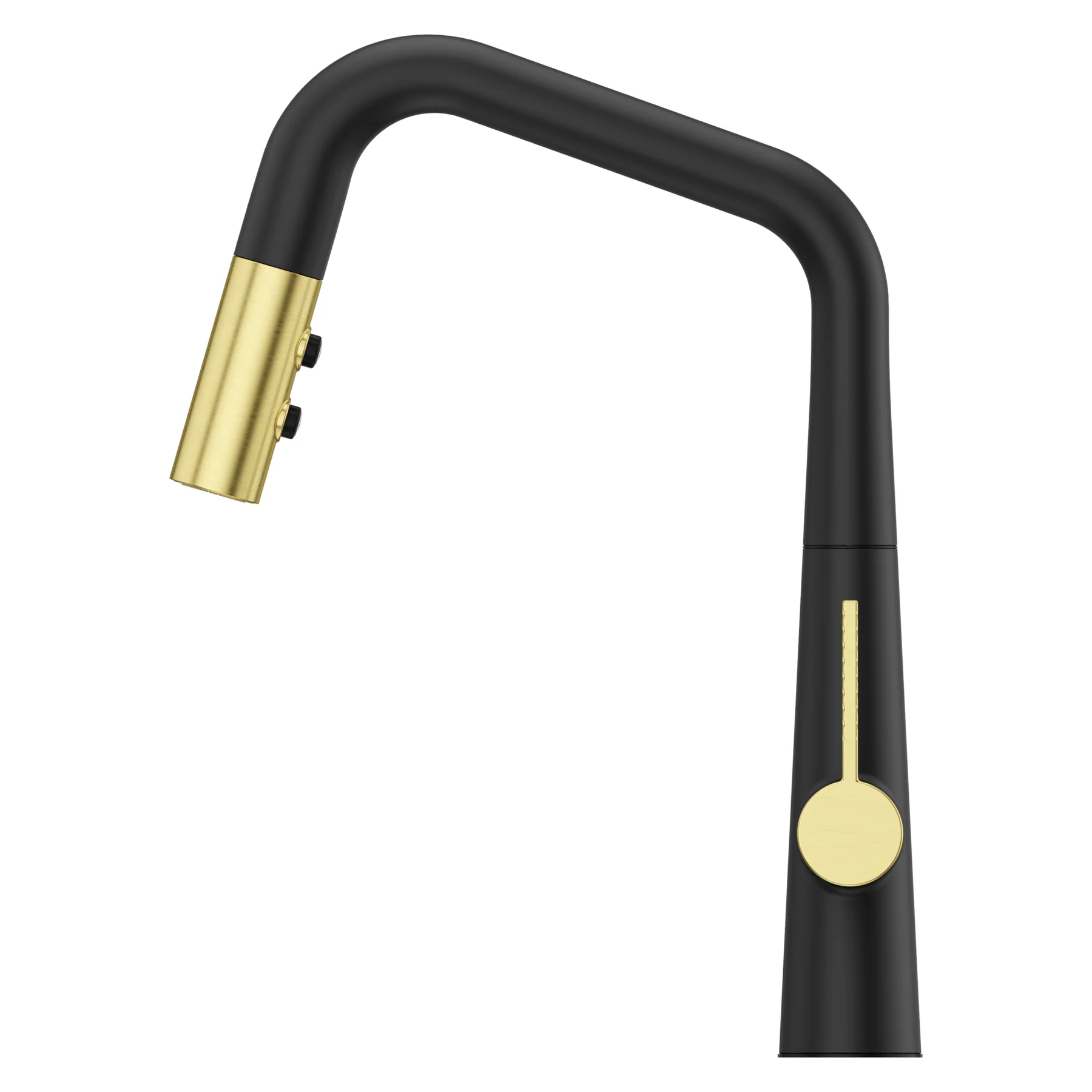 Asari Kitchen Faucet 1-Handle Combo-Matte Black/Brushed Gold - Image 2
