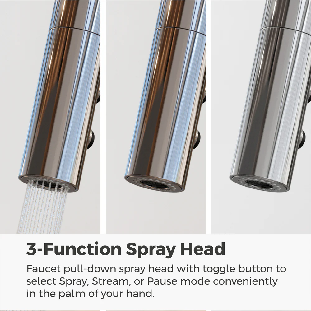 Asari Kitchen Faucet 1-Handle Polished Chrome - Image 5