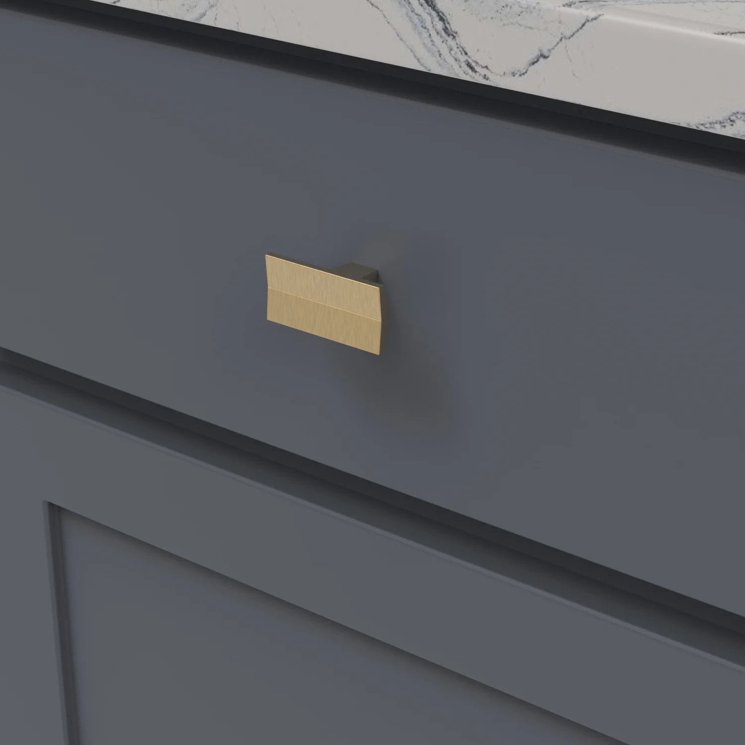 Avenue Knob 2 Inch x 1 Inch Brushed Golden Brass Finish - Image 2