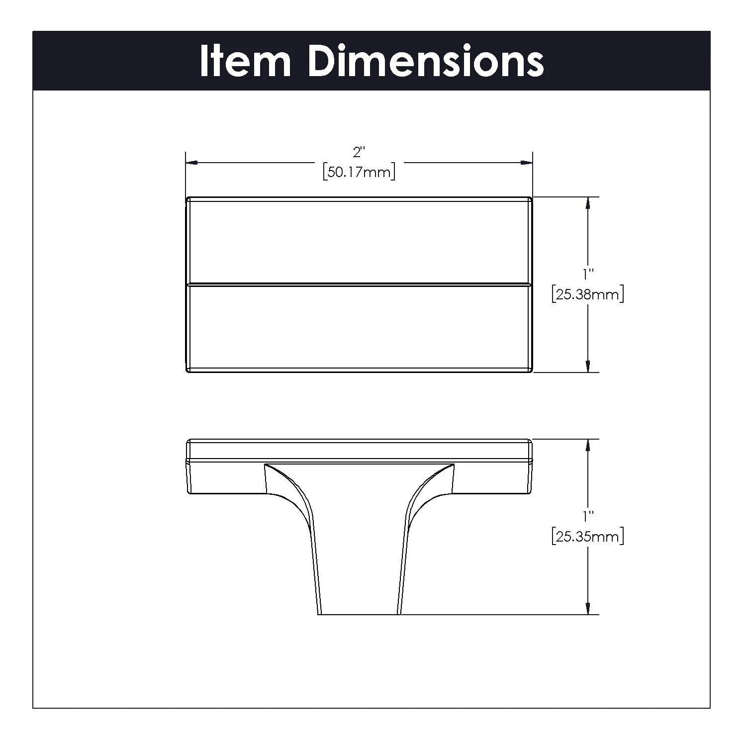Avenue Knob 2 Inch x 1 Inch Brushed Golden Brass Finish - Image 3