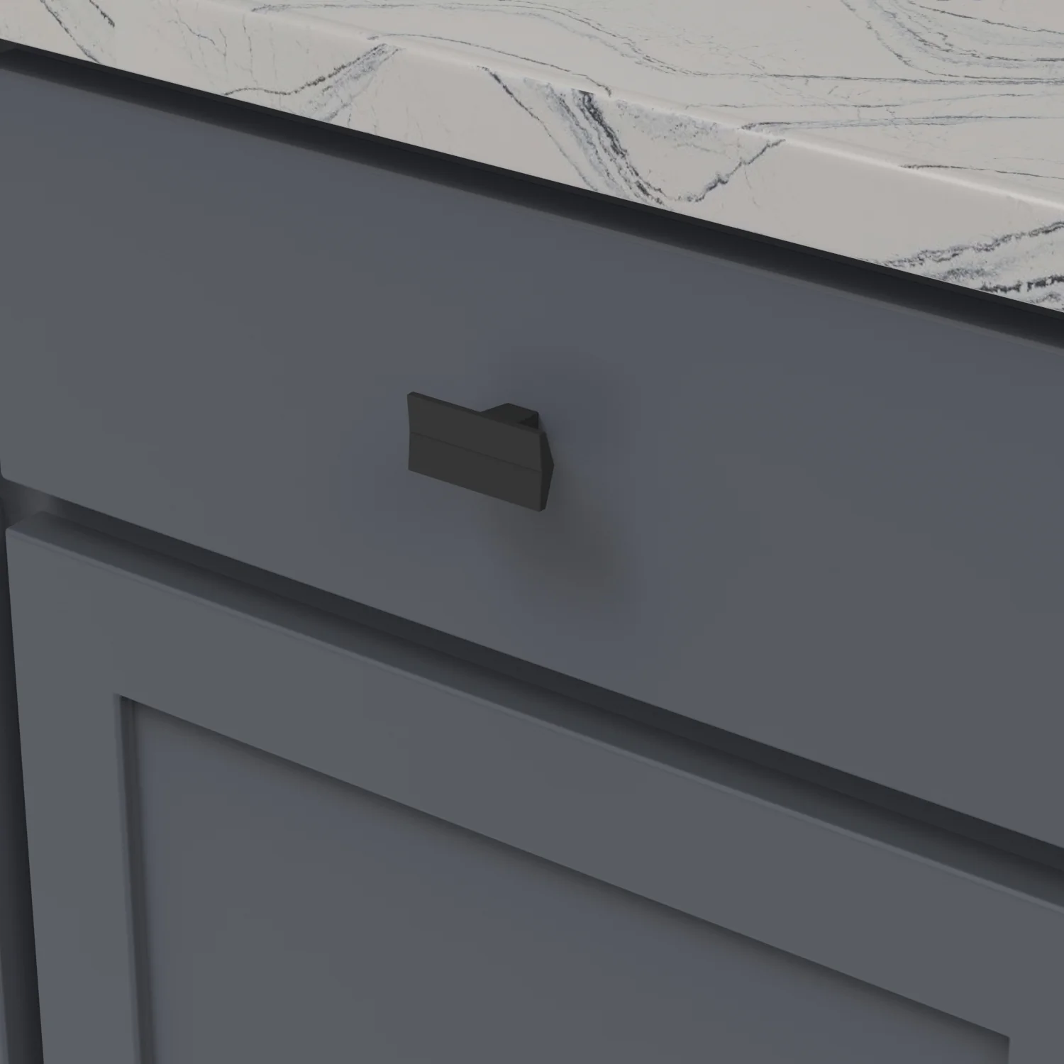 Avenue Knob 2 Inch x 1 Inch Matte Black Finish - Image 2