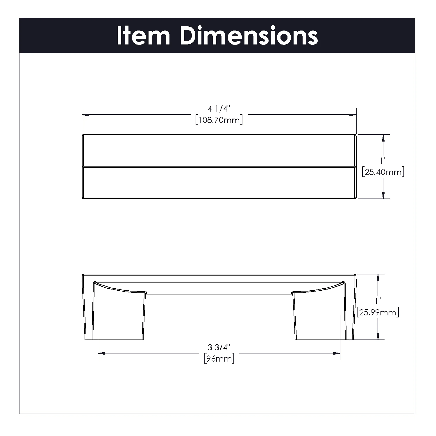 Avenue Pull 3-3/4 Inch (96mm) Center to Center Brushed Golden Brass Finish - Image 3