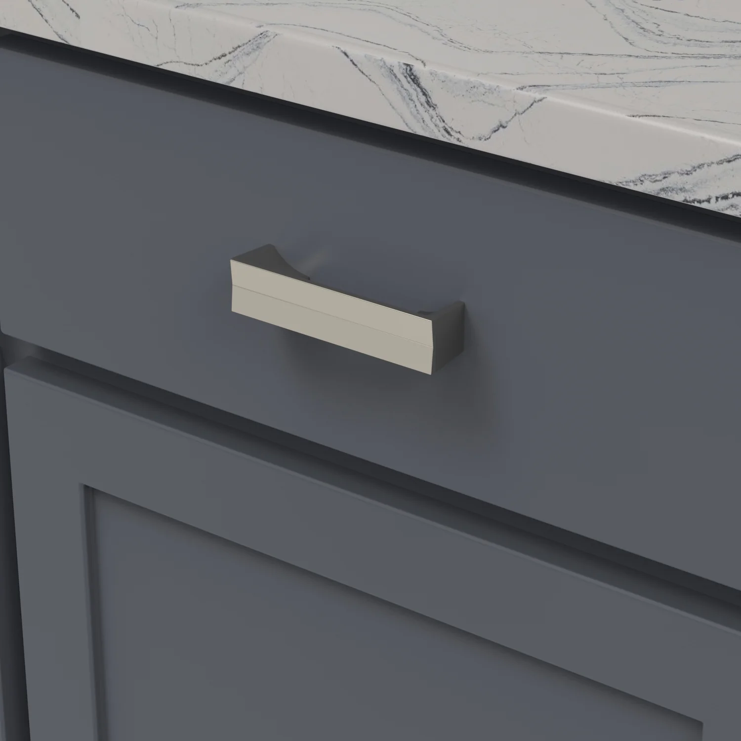 Avenue Pull 3-3/4 Inch (96mm) Center to Center Polished Nickel Finish - Image 2