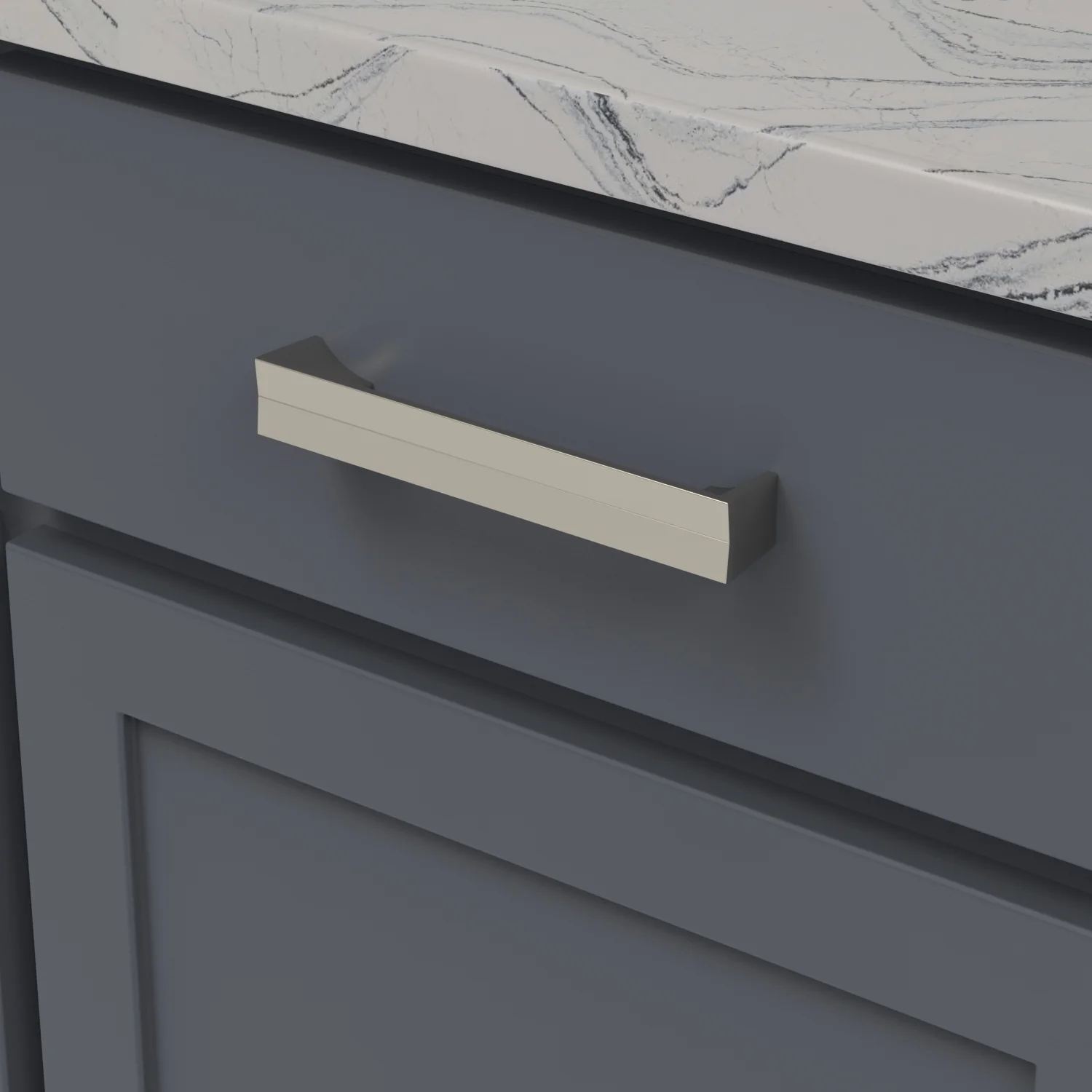 Avenue Pull 6-5/16 Inch (160mm) Center to Center Polished Nickel Finish - Image 2