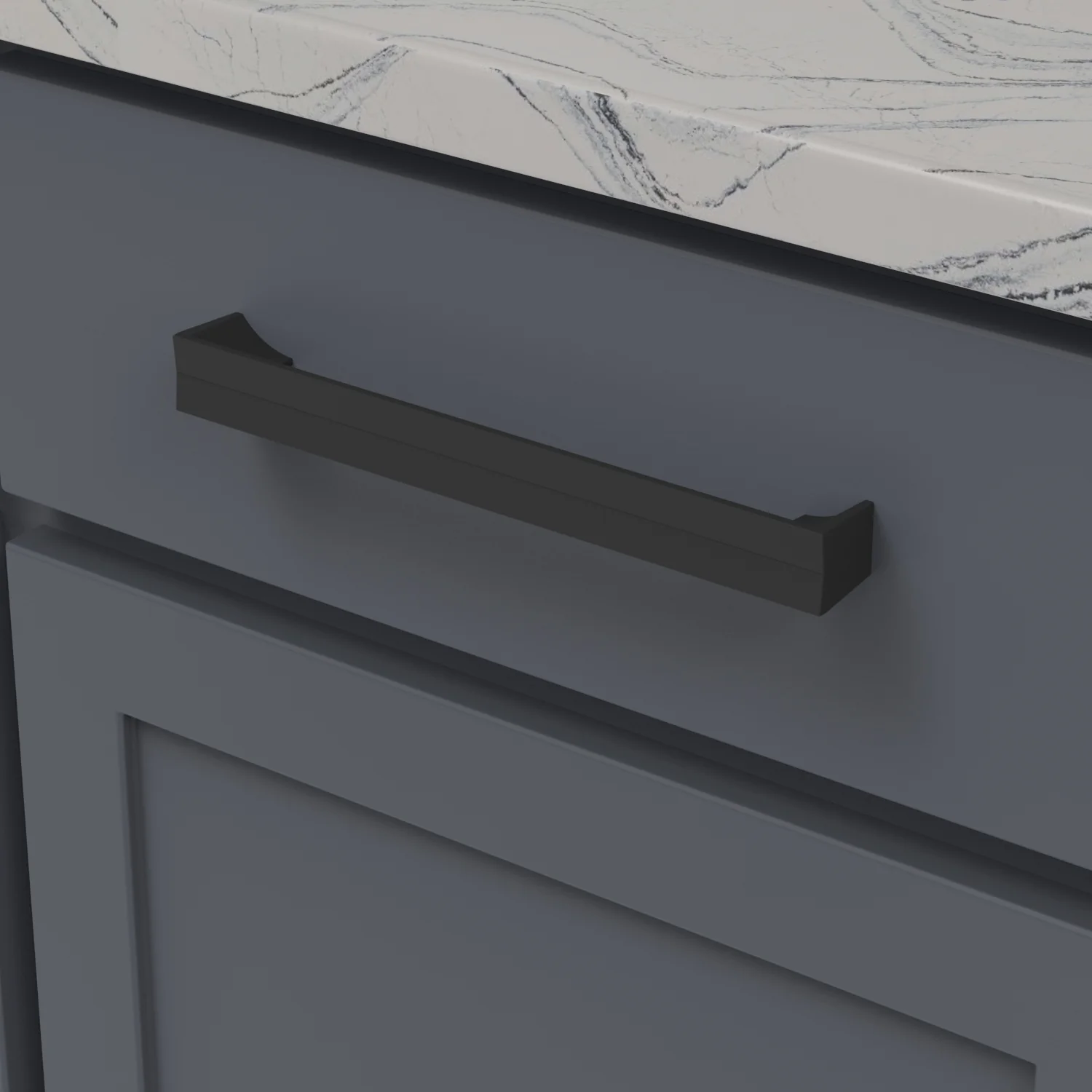 Avenue Pull 8-13/16 Inch (224mm) Center to Center Matte Black Finish - Image 2