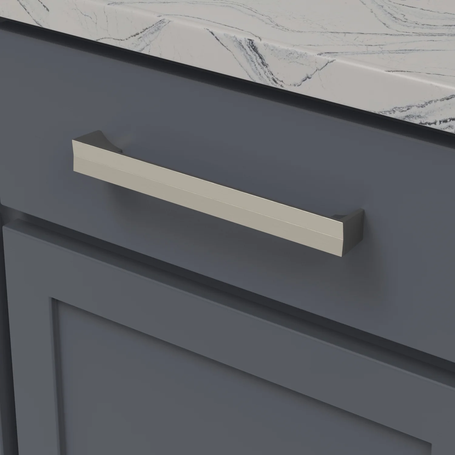 Avenue Pull 8-13/16 Inch (224mm) Center to Center Satin Nickel Finish - Image 2