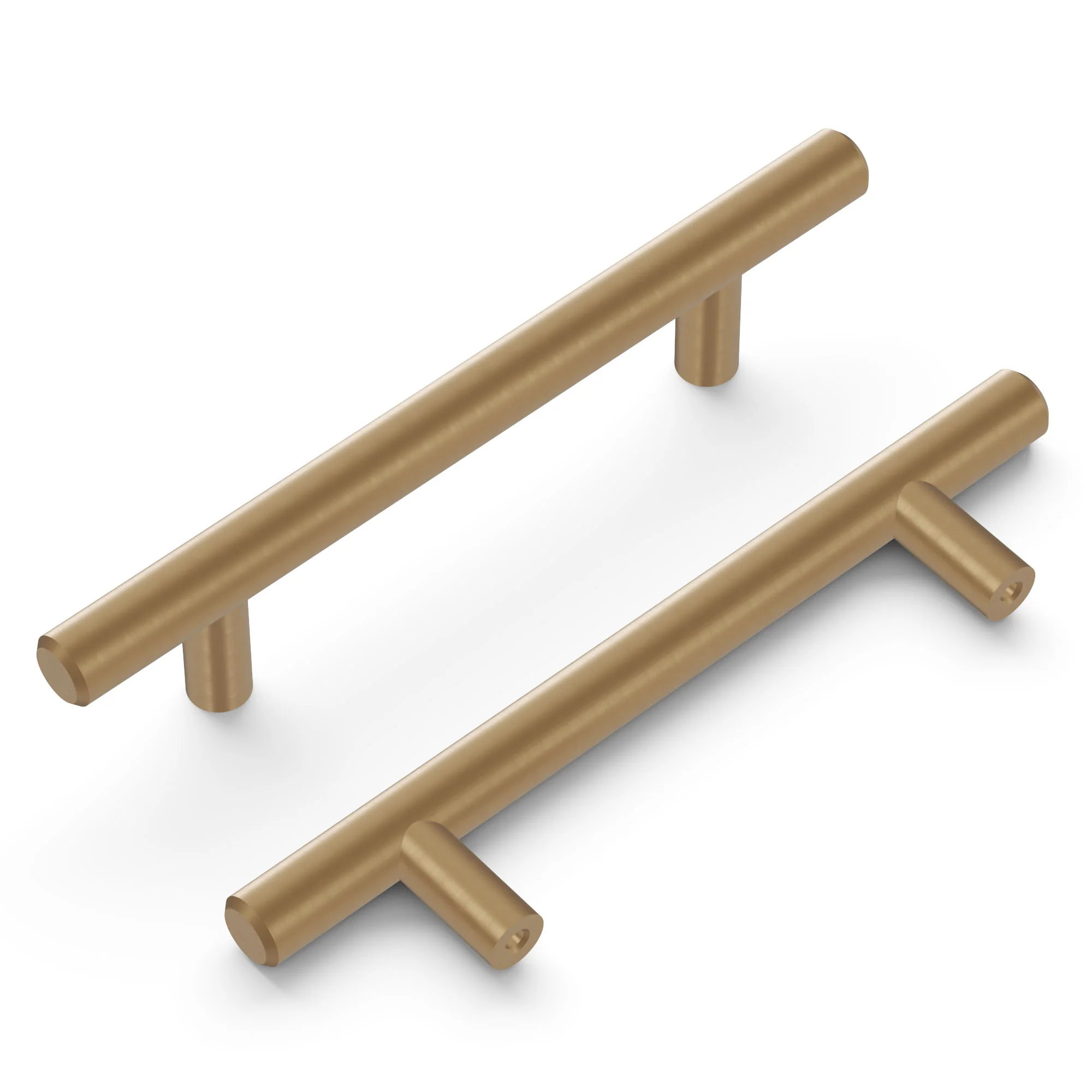 Bar Pull 3-3/4 Inch (96mm) Center to Center Champagne Bronze Finish - Image 2