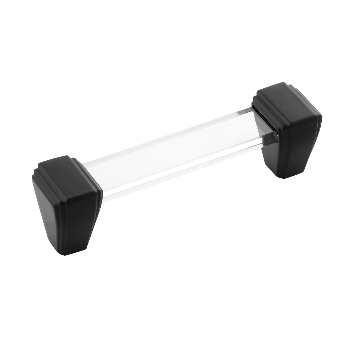 Belleclaire Pull 3-3/4 Inch (96mm) Center to Center Crysacrylic with Matte Black Finish