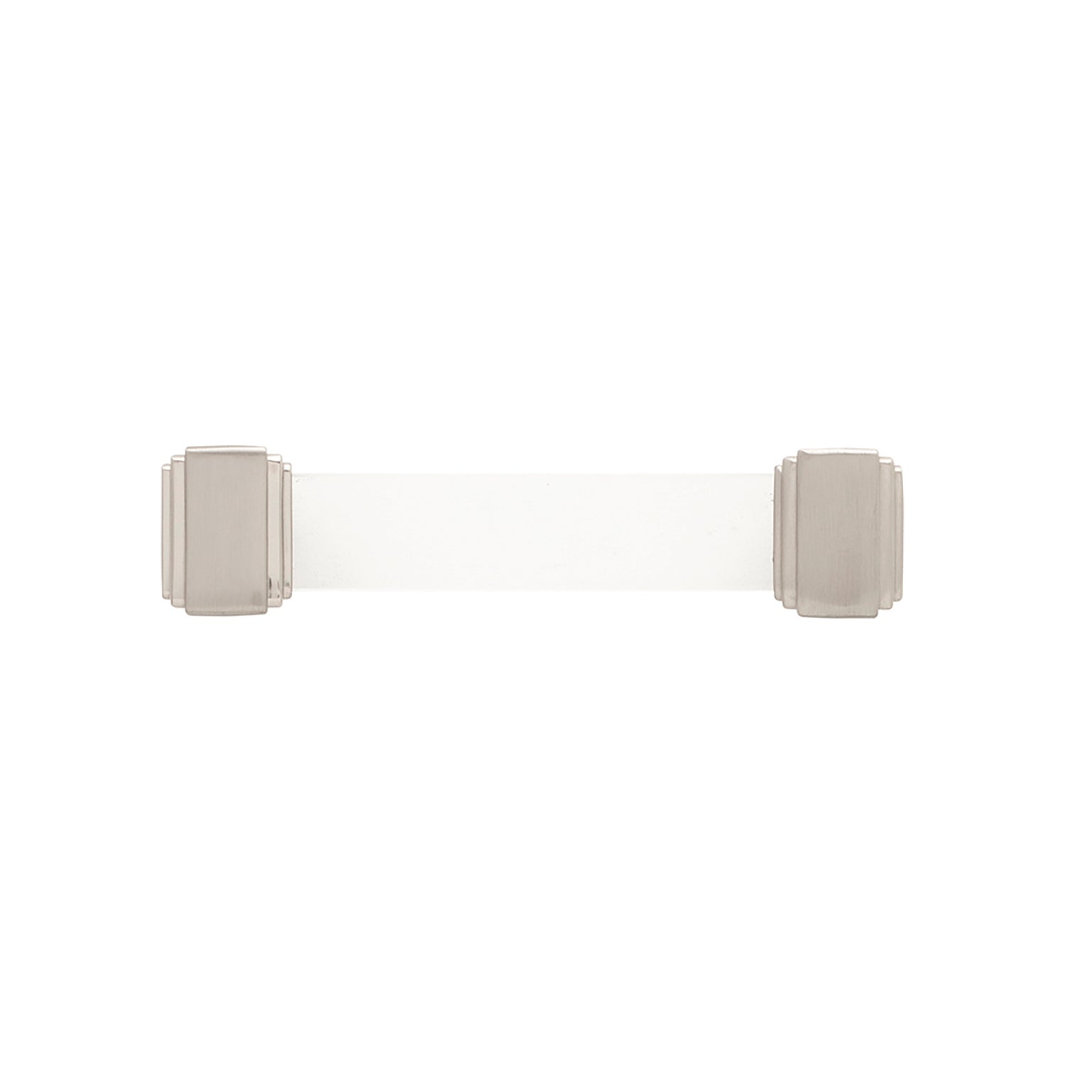 Belleclaire Pull 3-3/4 Inch (96mm) Center to Center Crysacrylic with Satin Nickel Finish - Image 3