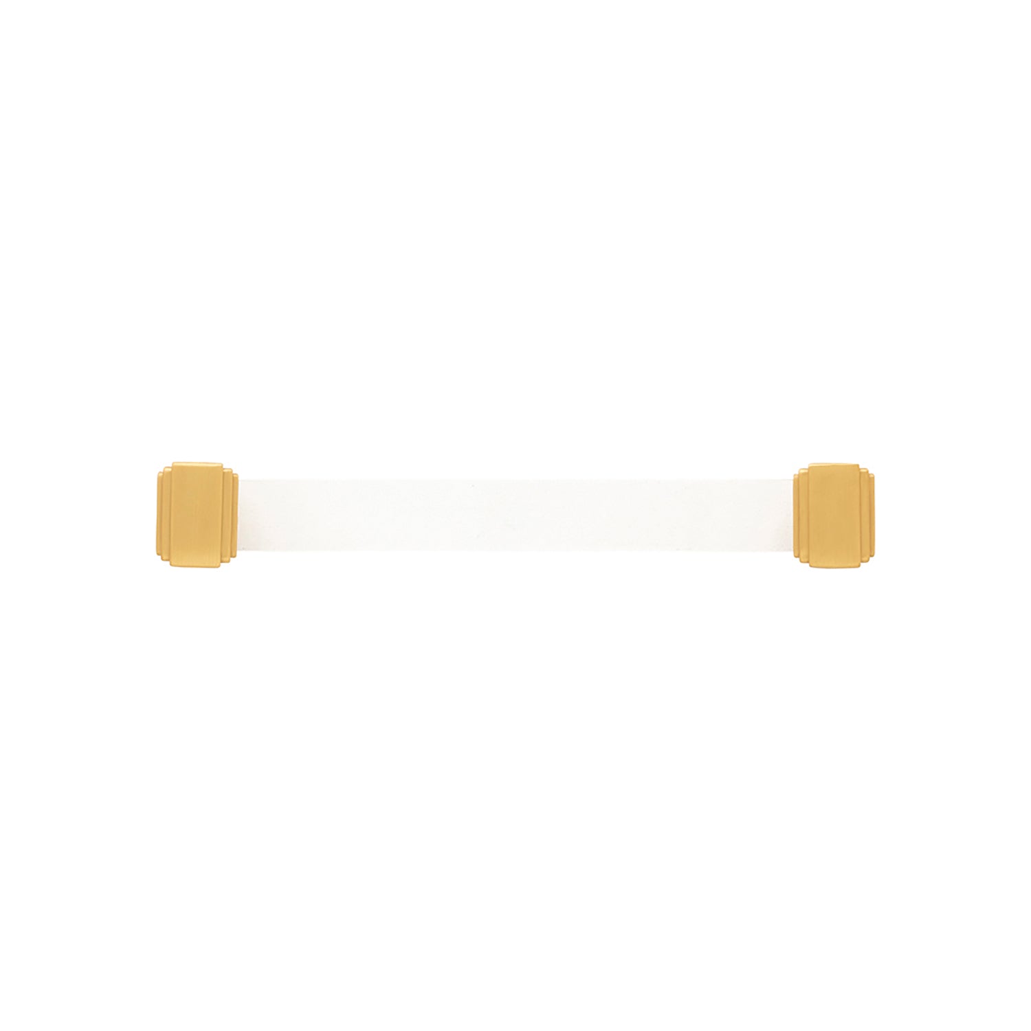 Belleclaire Pull 6-5/16 Inch (160mm) Center to Center Crysacrylic with Brushed Golden Brass Finish - Image 3