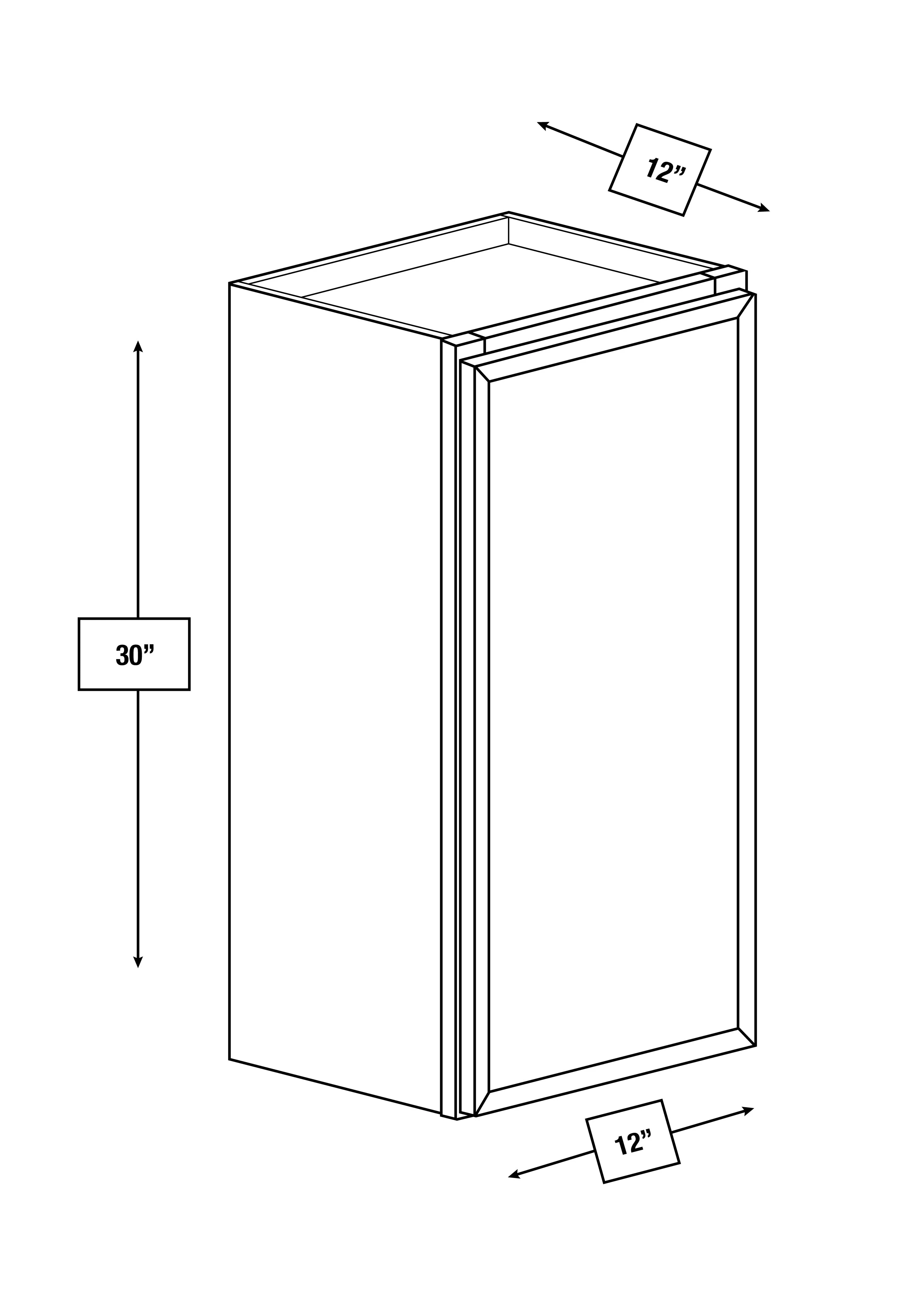 Brentwood Fawn Slim Shaker 12 in. x 30 in. Wall Cabinet