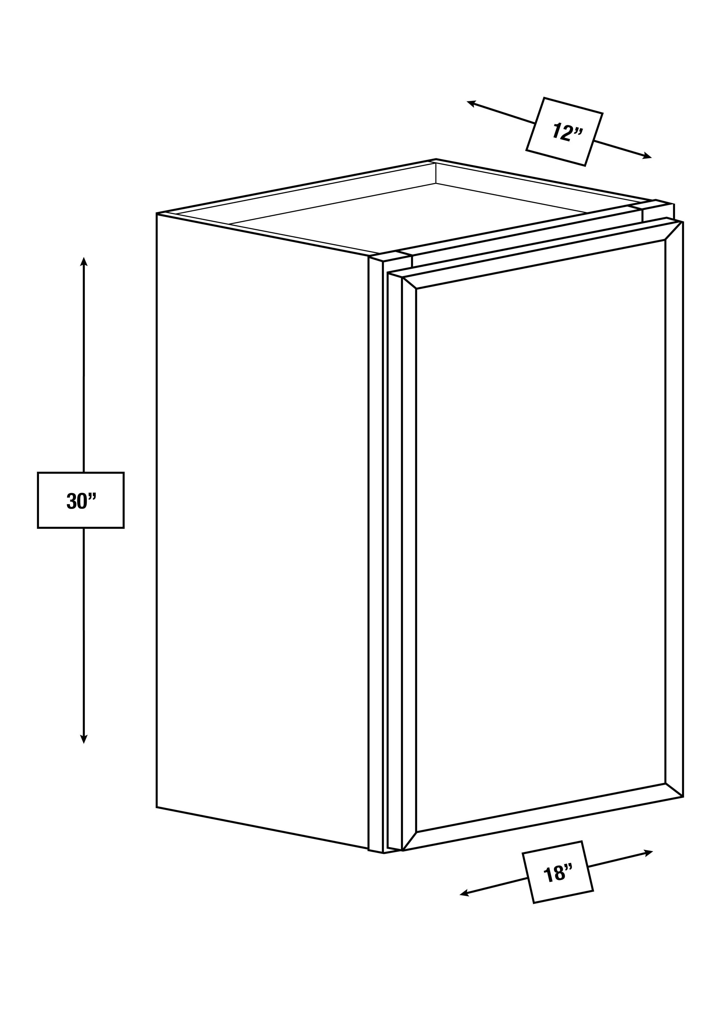 Brentwood Fawn Slim Shaker 18 in. x 30 in. Wall Cabinet